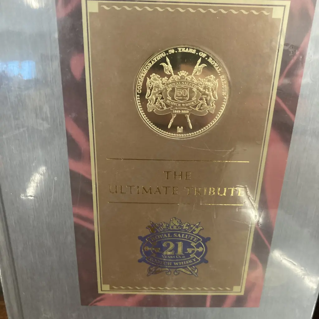 Lot of 3 Unopened Chivas Regal Royal Salute Ultimate Tribute Books & Medallions Image 1++
