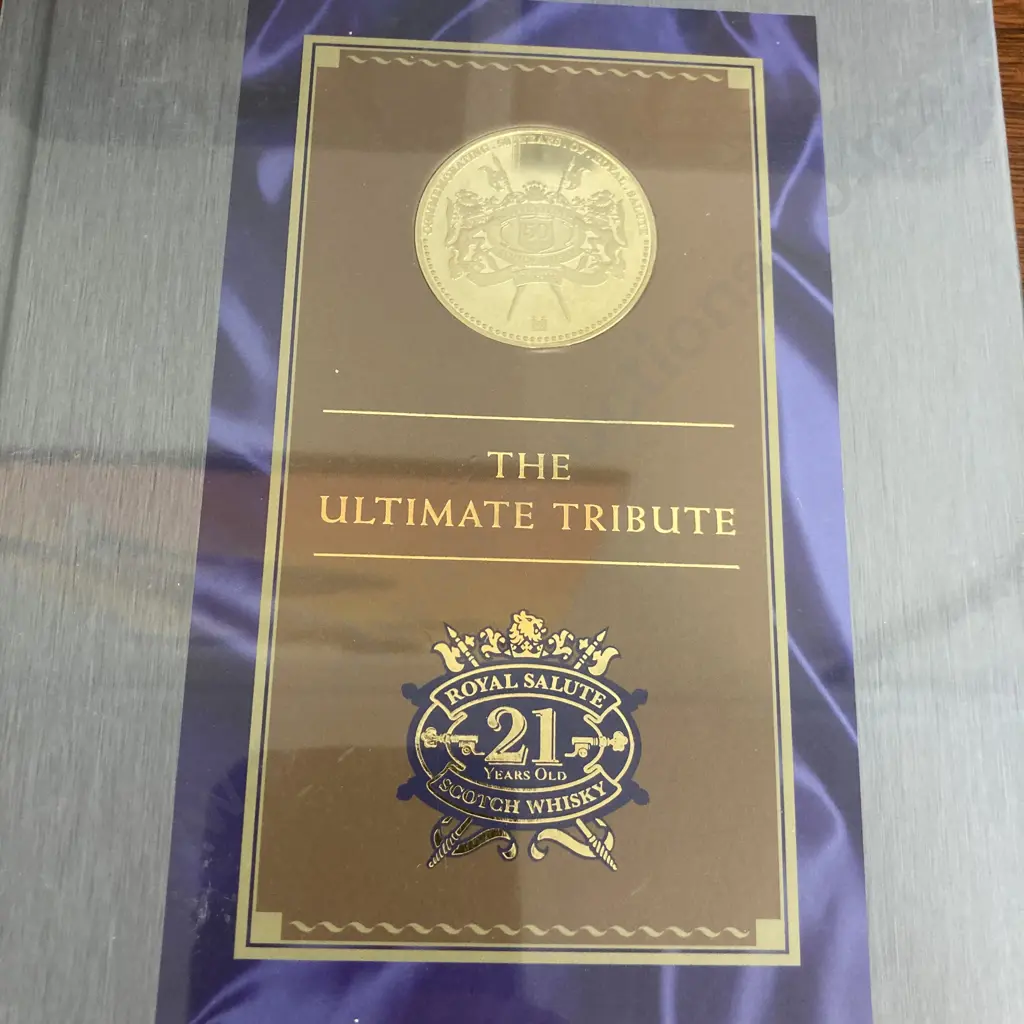 Lot of 3 Unopened Chivas Regal Royal Salute Ultimate Tribute Books & Medallions Image 1++