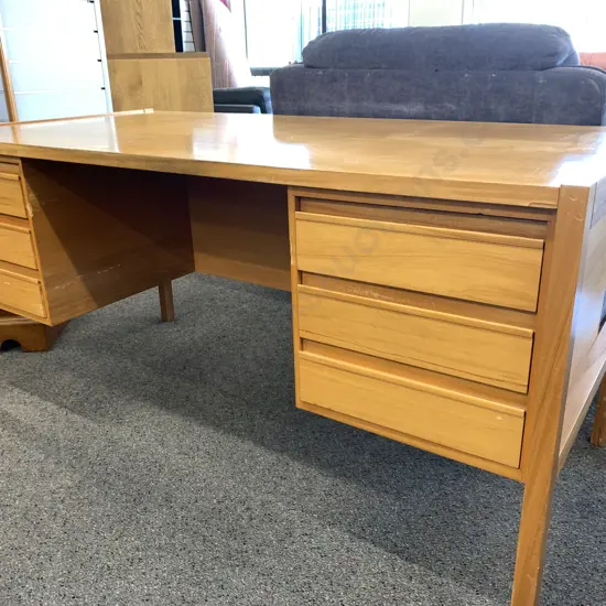 Rimu 6 Drawer Desk, H73 W150 D75cm