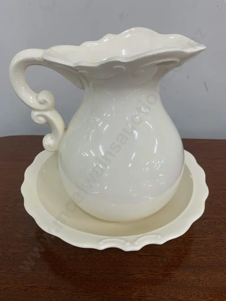 Vintage 'Lovers' Wash Bowl & Jug Set, Duncan Enterprises, 23 x 24cm Image 1++