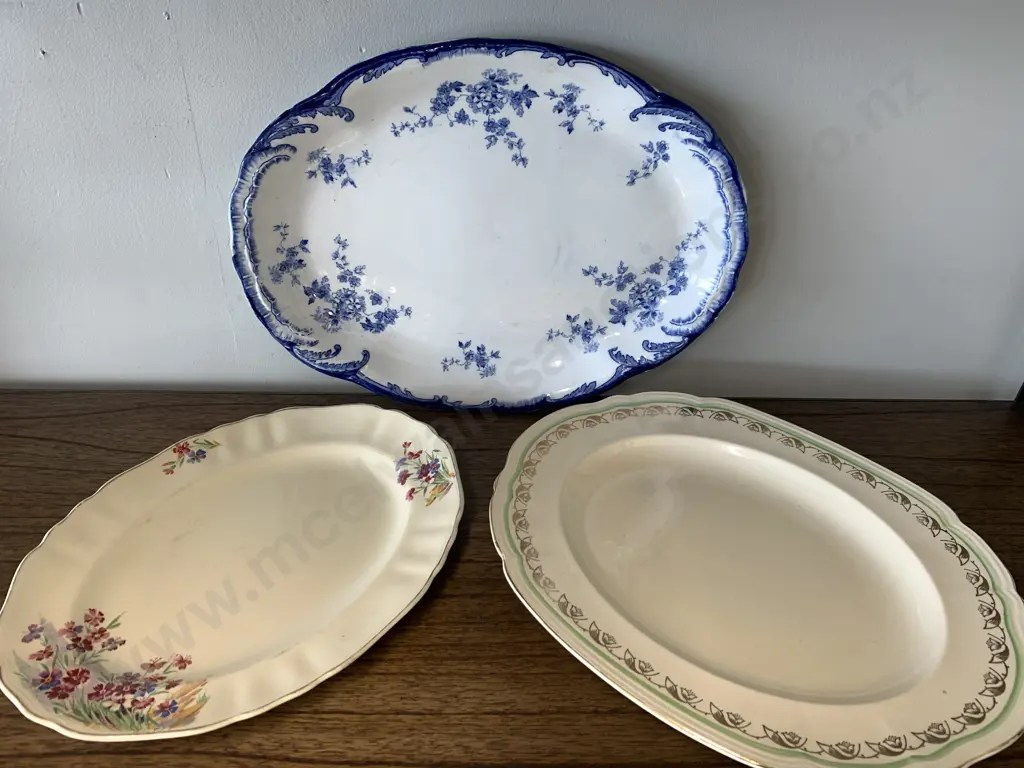 Assortment of Vintage Oval Platters, Ridgway, Alfred Meakin Etc Image 1++