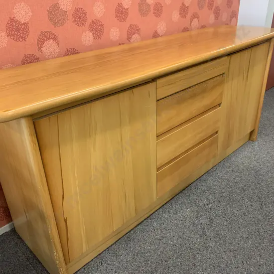 Rimu Sideboard, 4 Drawer, 2 Door, H76 W180 D46cm