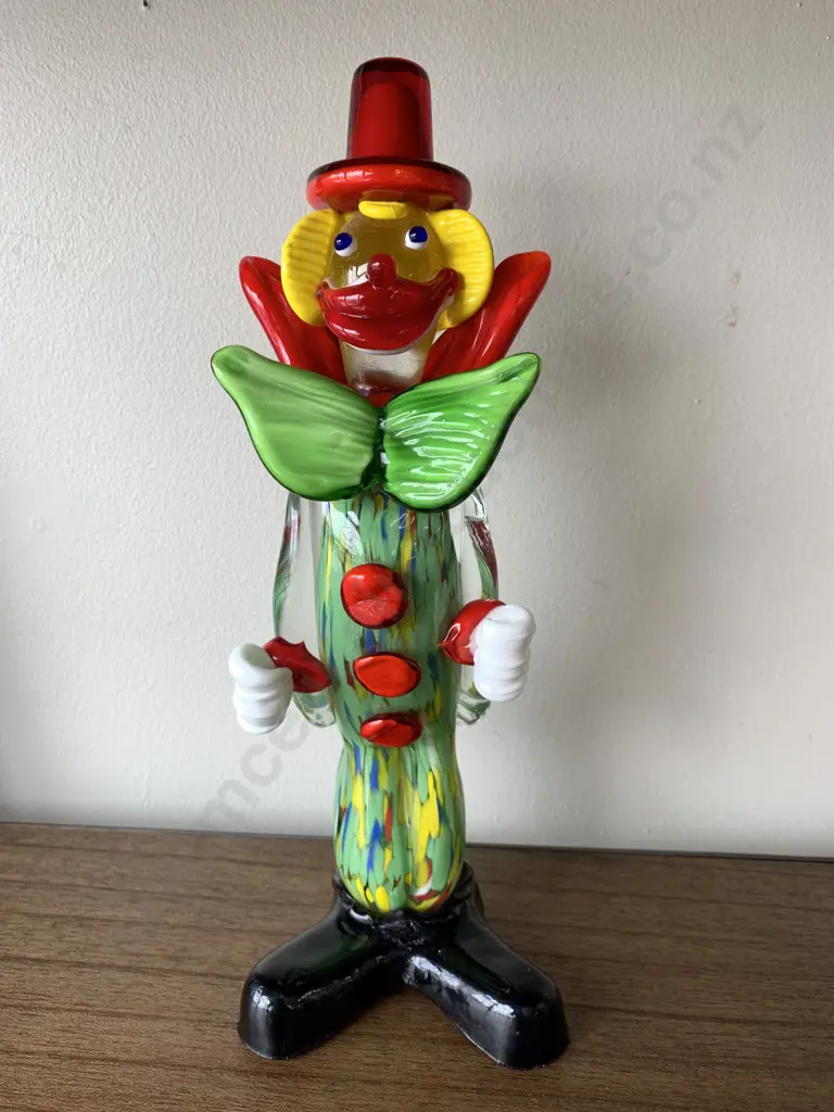 Vintage Murano Art Glass Clown, H30cm Image 1++