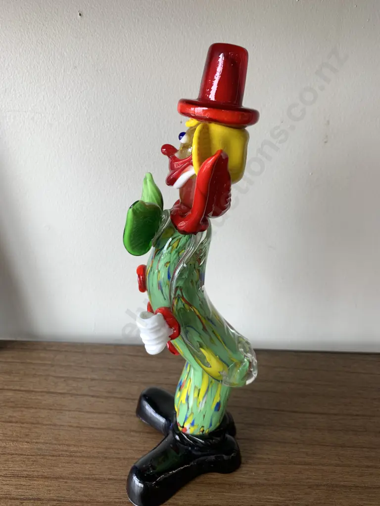 Vintage Murano Art Glass Clown, H30cm Image 1++
