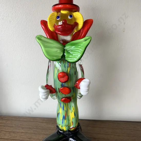 Vintage Murano Art Glass Clown, H30cm