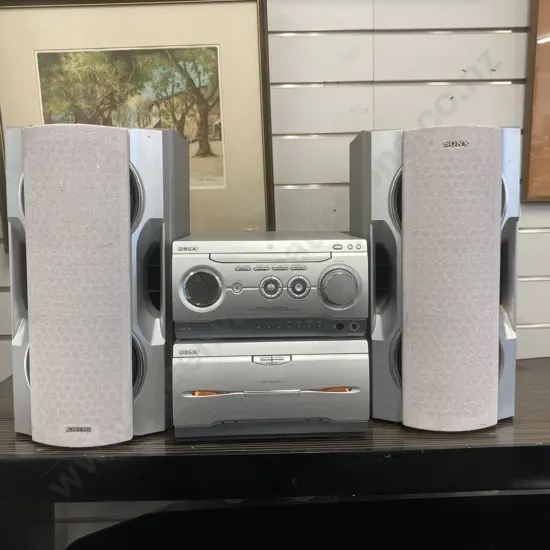 Sony MHC-W25 2-Box Mini Hi-Fi Component System Stereo With Remote Control