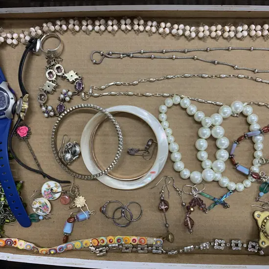 Assorted Costume Jewellery, Beads Etc