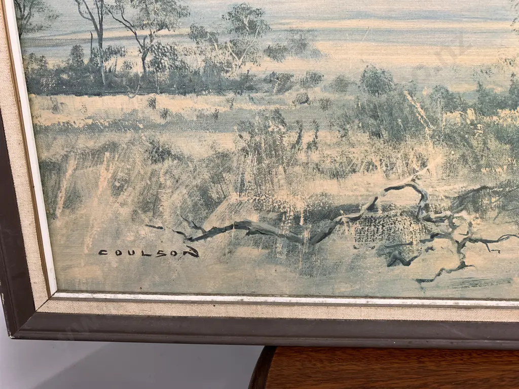 Vintage Framed Painting  'Rogue Elephant' By Gerald Coulson  H69cm,W87cm. Image 1++