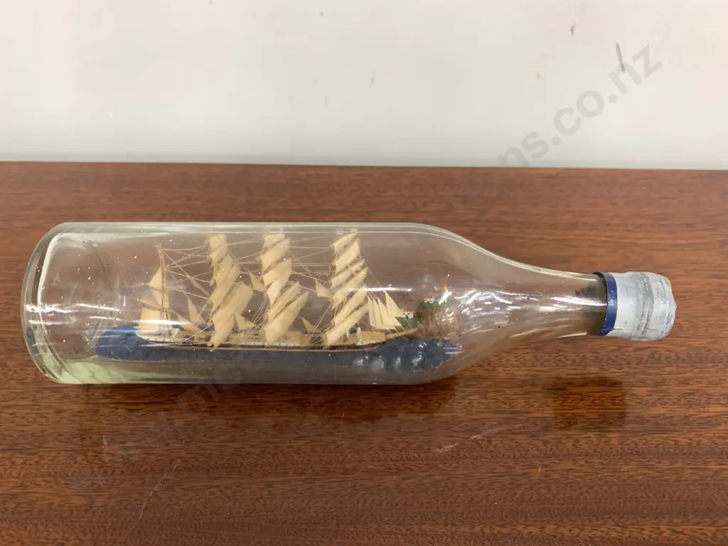 Vintage Ship In A Bottle, 7.5 x 29cm Image 1++