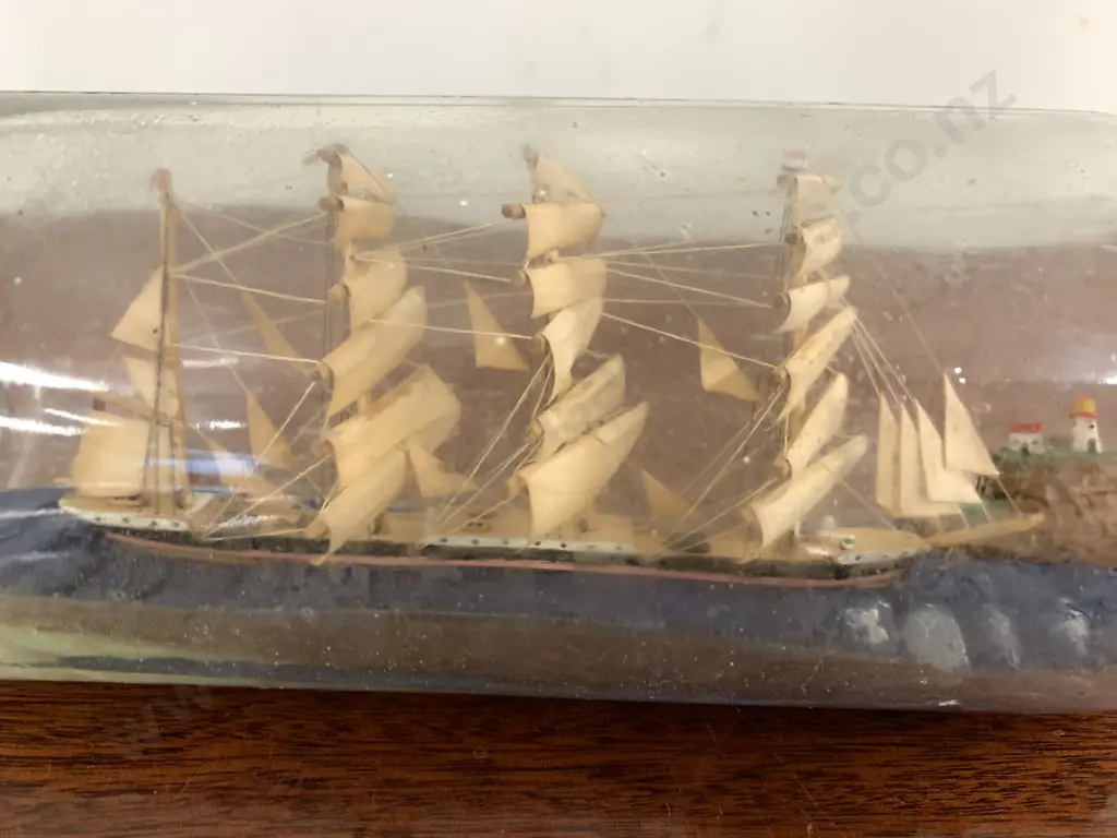 Vintage Ship In A Bottle, 7.5 x 29cm Image 1++