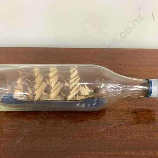 Vintage Ship In A Bottle, 7.5 x 29cm