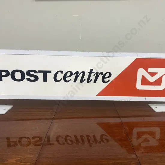 Vintage NZ Post 'Post Centre' With Logo Double Sided Stand, H41 W125 D2.5cm