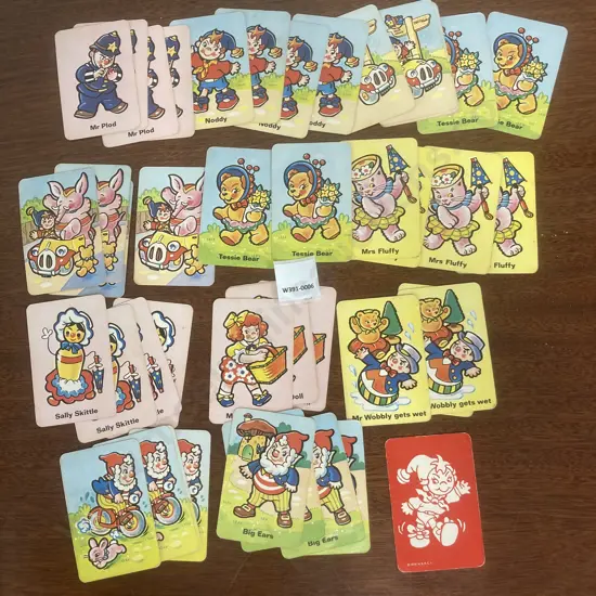 Lot of 44 x Vintage Enid Blyton Noddy 1975 Pepys Single Snap Playing Cards