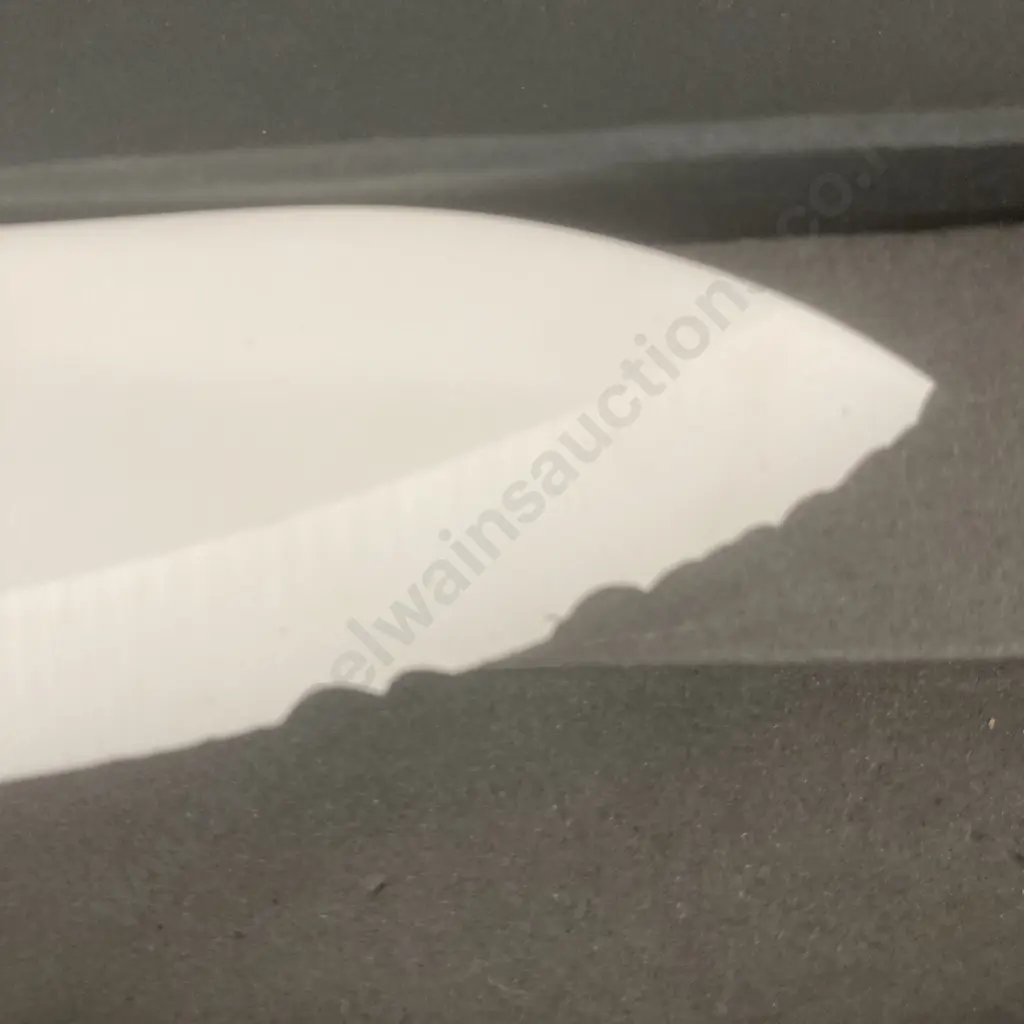 Vintage 'Great White Knifes' Chefs Knife In Box, Porcelain Blade, L28cm Image 1++