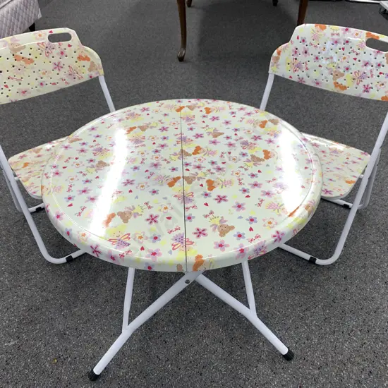 Gorgeous Childrens Fold Up Table And Chairs