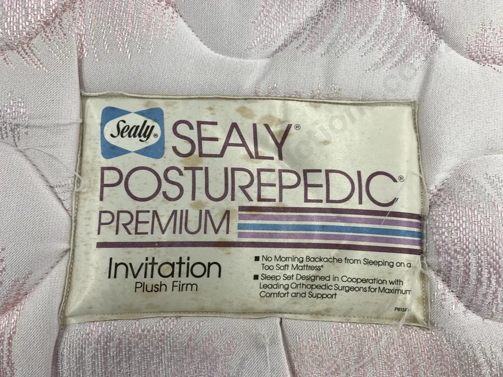 Sealy Posturepedic Premium Queensize Bed With a Rimu Headboard Image 1++