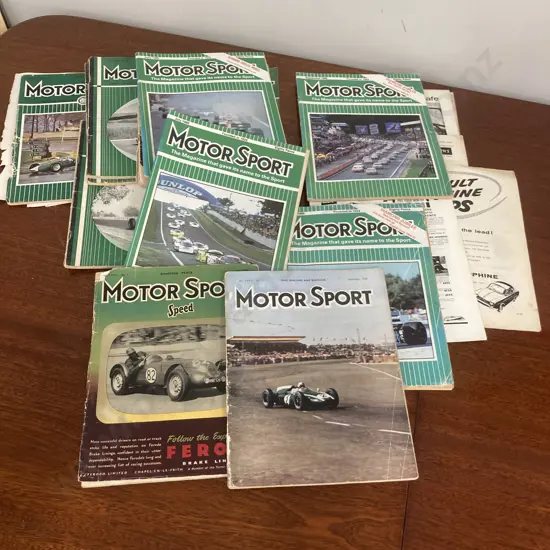Lot of 18 Vintage Motor Sport Magazines, Assorted 1950s, 1960s, 1980s Etc