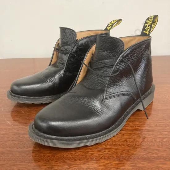 Dr Martens Air Wair Black Leather Shoes, Sz 10 UK