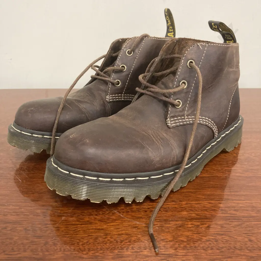 Dr Martens Air Wair Brown Leather Shoes, Sz 10 UK Image 1++