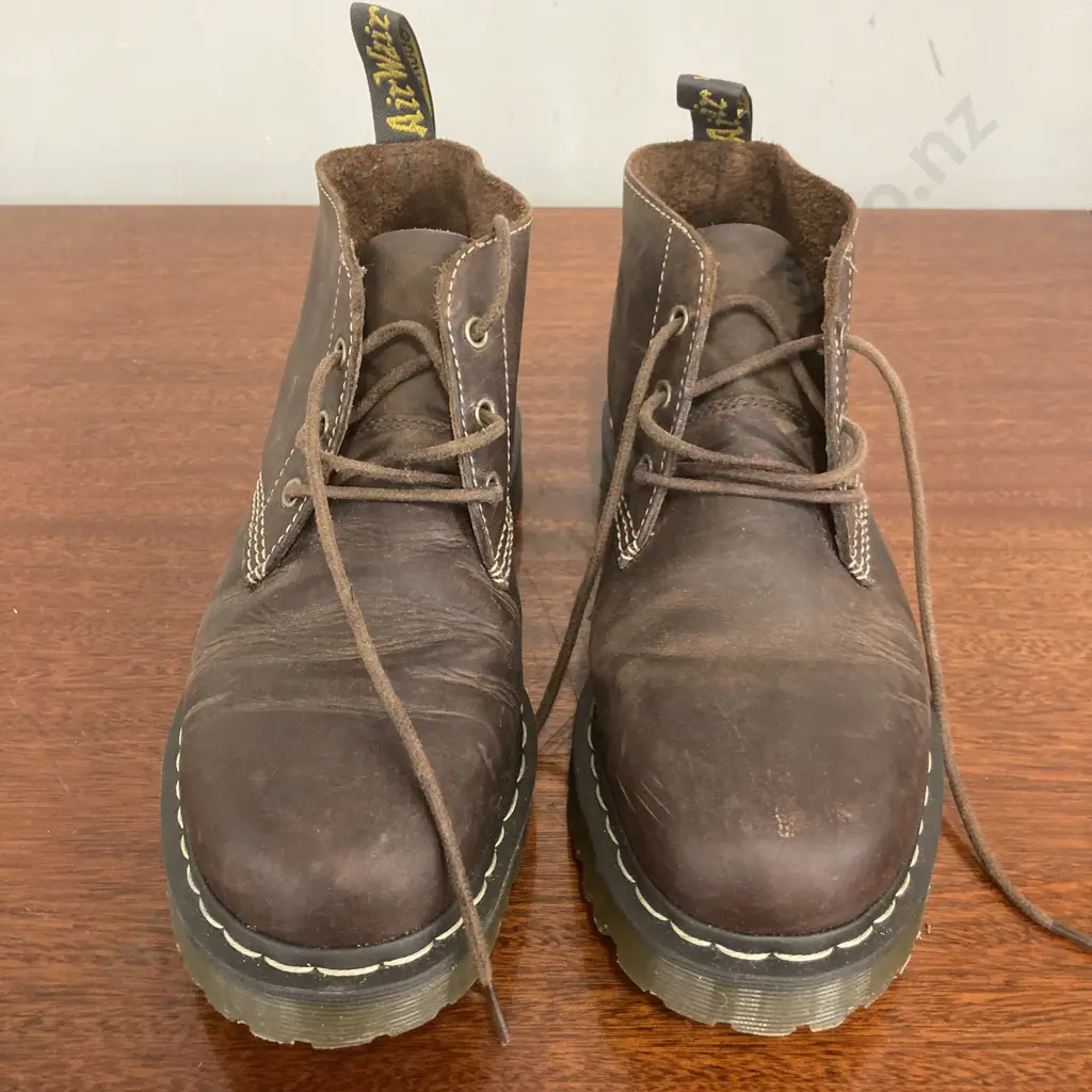 Dr Martens Air Wair Brown Leather Shoes, Sz 10 UK Image 1++