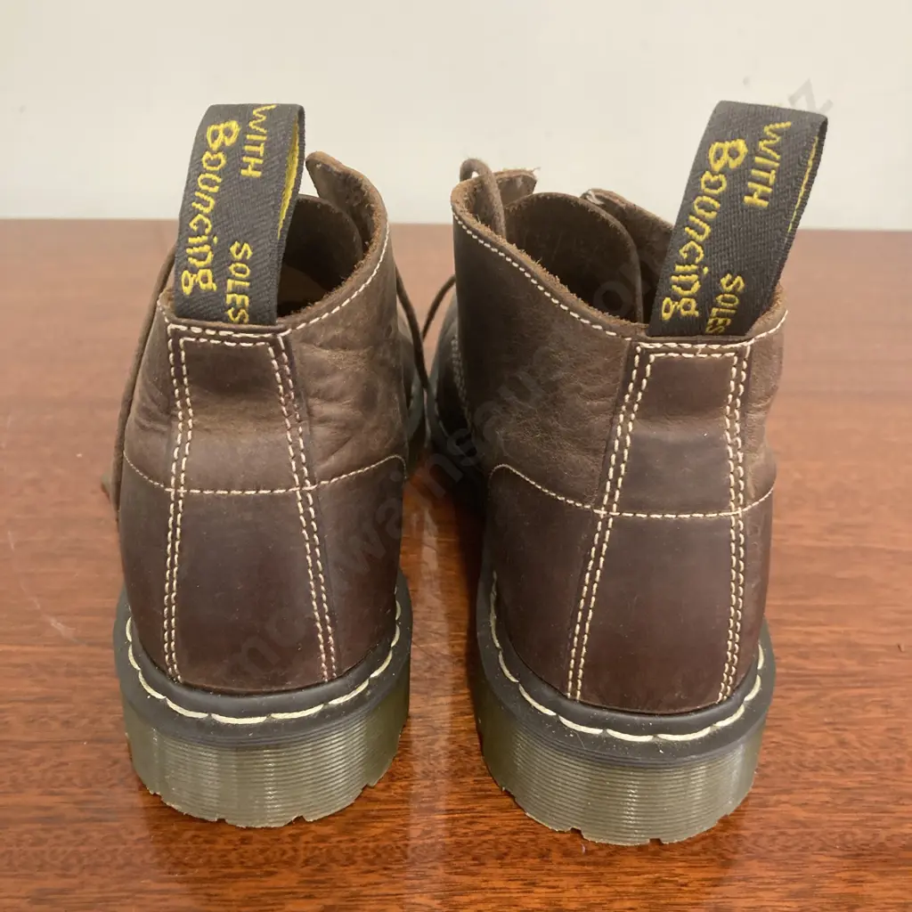 Dr Martens Air Wair Brown Leather Shoes, Sz 10 UK Image 1++