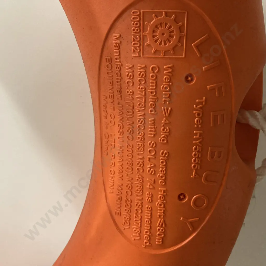 Life Buoy 4.3Kg Storage Height 80m, Dia75cm Image 1++