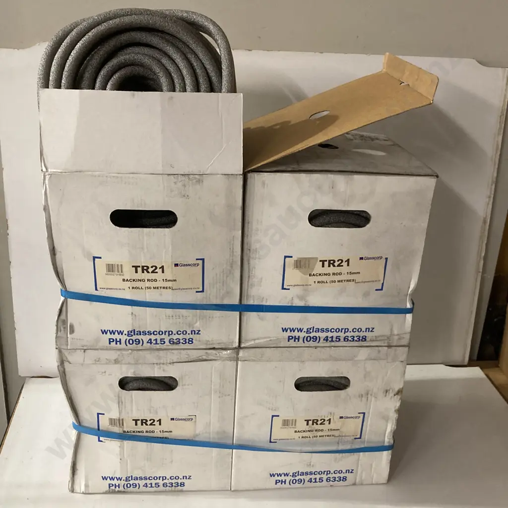 Glasscorp TR21 Backing Rod - 15mm, 4 x Boxes of 50m Rolls Image 1++