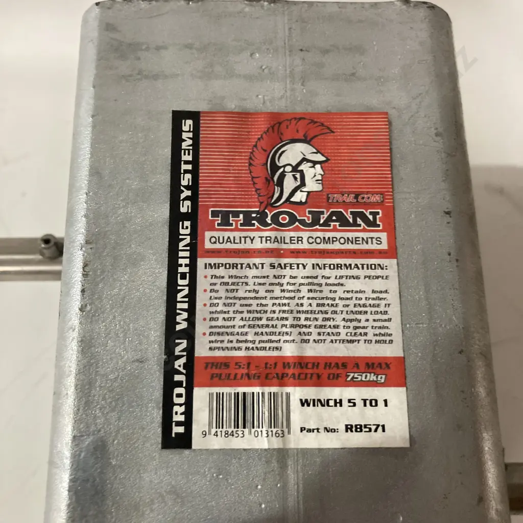 Trojan Trailer Components Winch 5 to 1, Part #RB571, 750Kg Image 1++