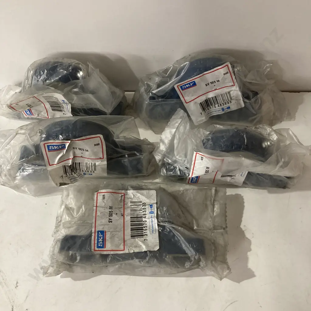 Lot of 5 New SKF SY 505 M Pillow Block Housing For Insert Bearings, Cast Iron, ISO standards Image 1++
