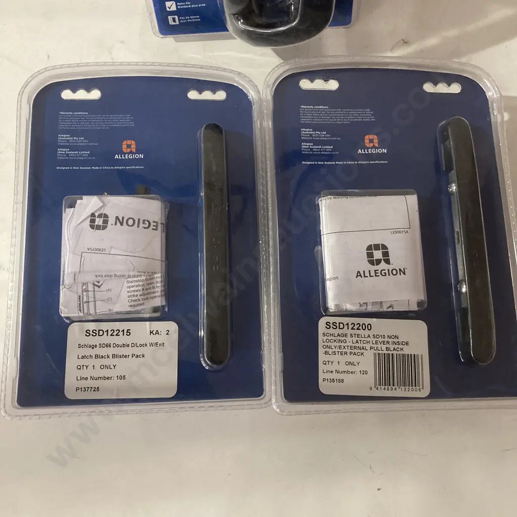 Lot of 3 New Schlage Stella Sliding Door Locks, Black, SSD12200 & SSD12215 Image 1++