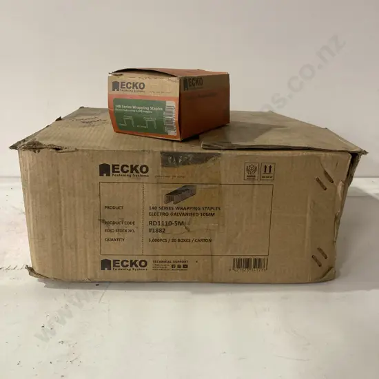 Ecko 140 Series Wrapping Staples Electro Galv 10mm #RD1110-5m, Box of 20 Boxes