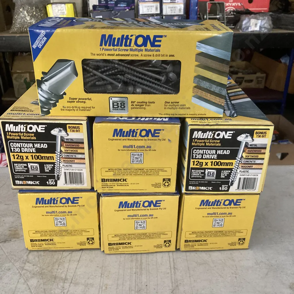 Lot of 7 Multione Contour Head T30 Drive 12gx100mm x 150 Image 1++
