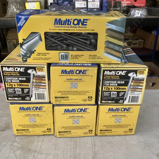 Lot of 7 Multione Contour Head T30 Drive 12gx100mm x 150