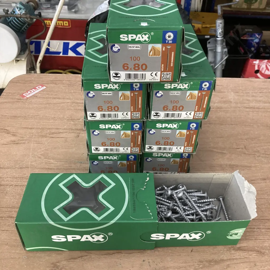 Lot of 8 Spax Delta-Seal 6x80 x 100 Image 1++