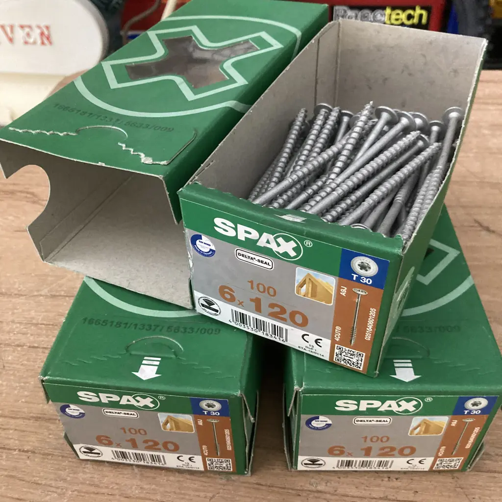 Lot of 3 Spax Delta-Seal 6x120 x 100 Image 1++