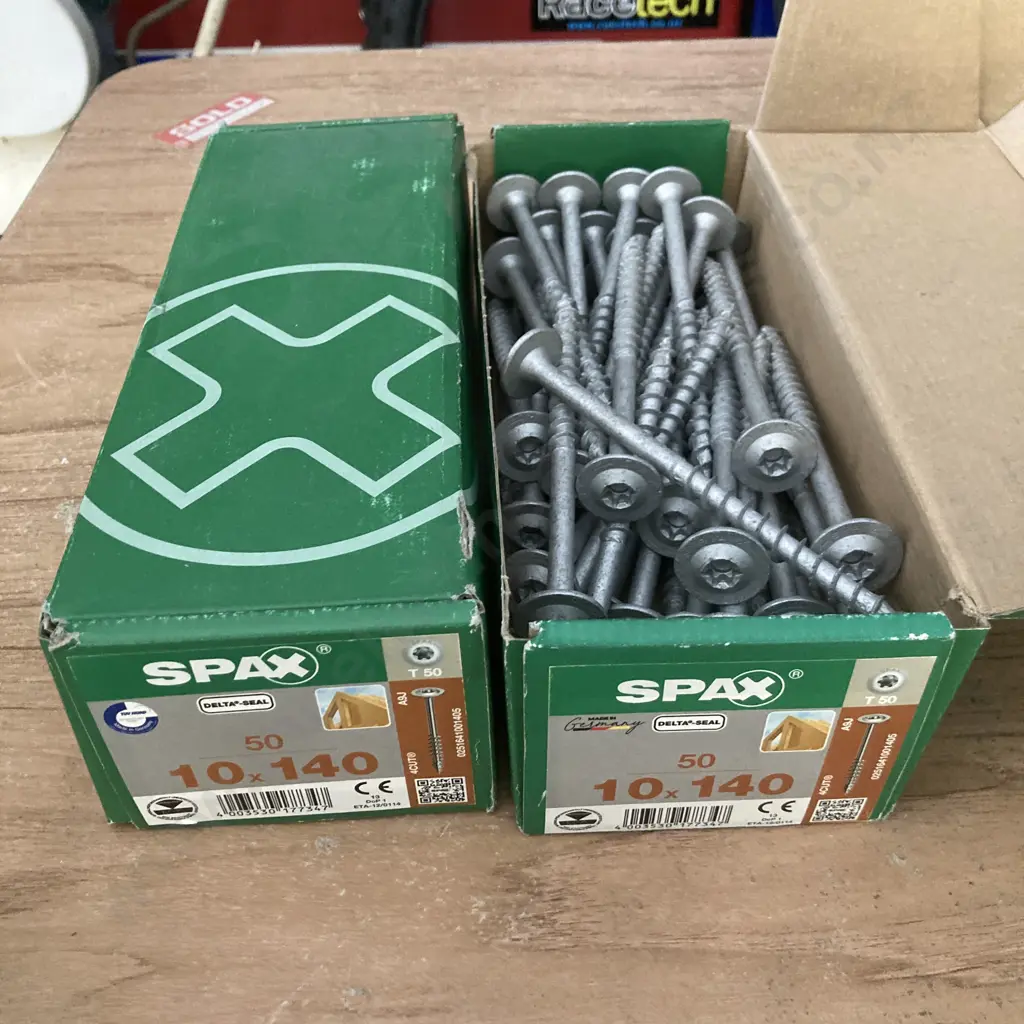 Lot of 2 Spax Delta-Seal 10x140 x 50 Image 1++
