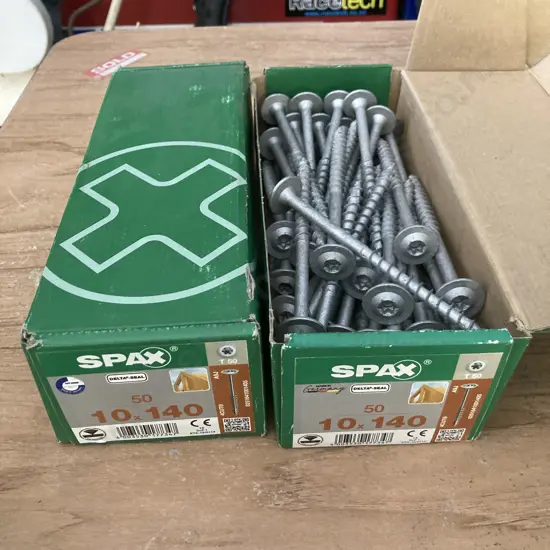 Lot of 2 Spax Delta-Seal 10x140 x 50