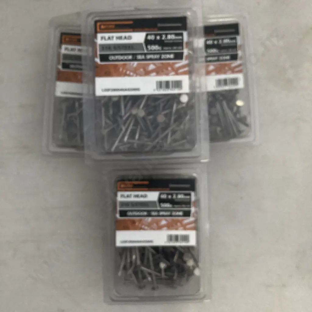 Lot of 4 Ecko Flat Head 316 S/Steel 40x2.80mm 500g Image 1++