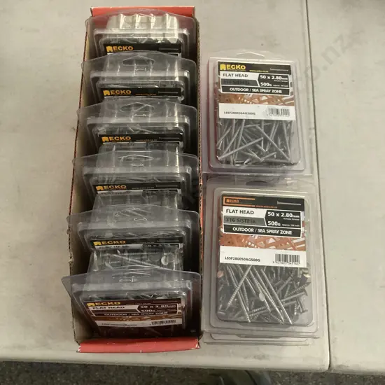 Lot of 10 Ecko Flat Head 316 S/Steel 50x2.80mm 500g