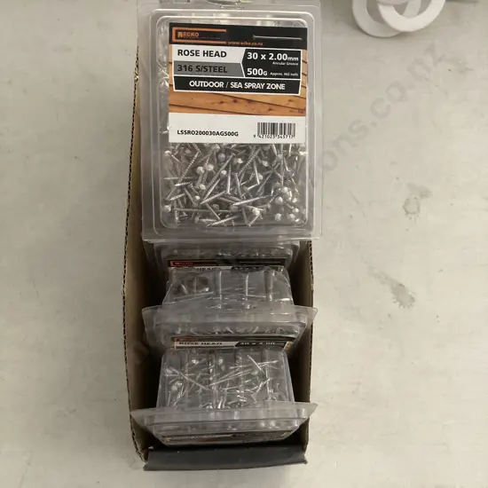 Lot of 7 Ecko Rosehead 316 S/Steel 30x2.00mm 500g