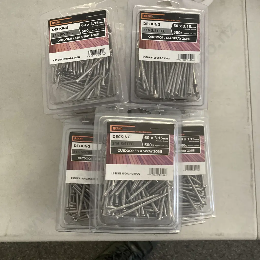 Lot of 15 Ecko Decking 316 S/Steel 60x3.15mm 500g Image 1++