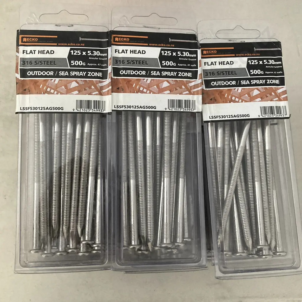 Lot of 12 Ecko Flat Head 316 S/Steel 125x5.30mm 500g Image 1++