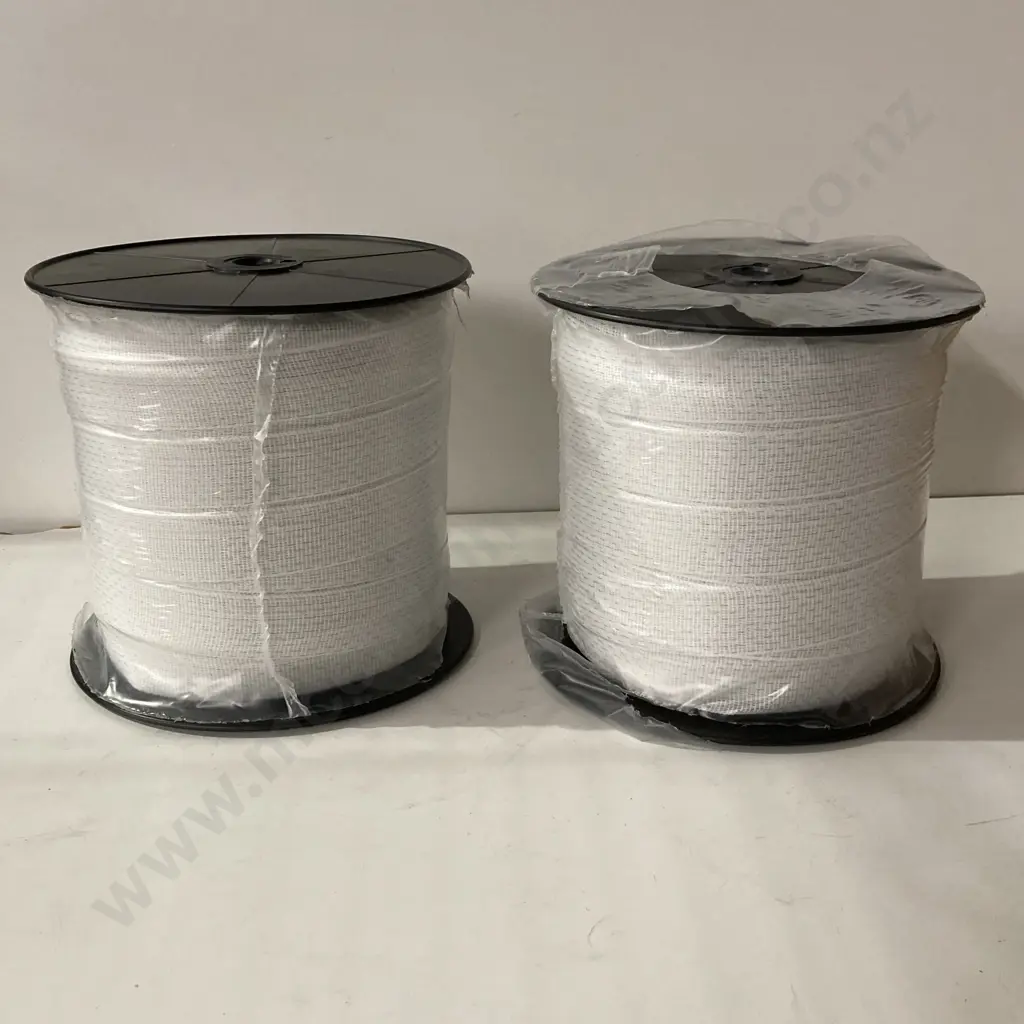40mm Electric Poly Tape (White), 2 x Rolls of 100m? Image 1++
