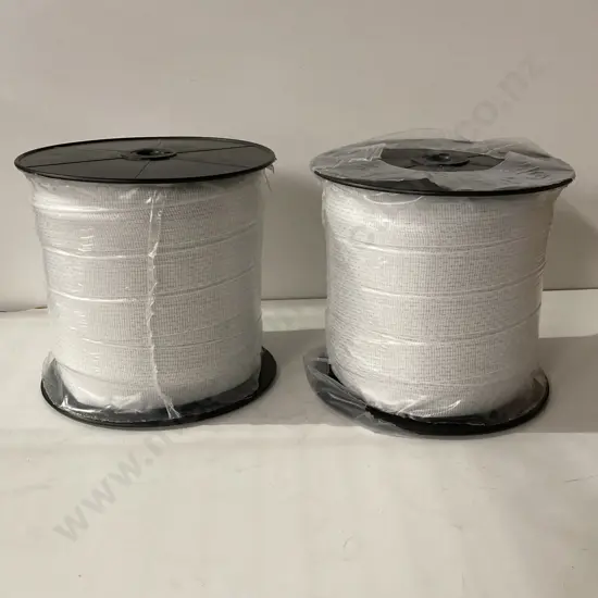 40mm Electric Poly Tape (White), 2 x Rolls of 100m?