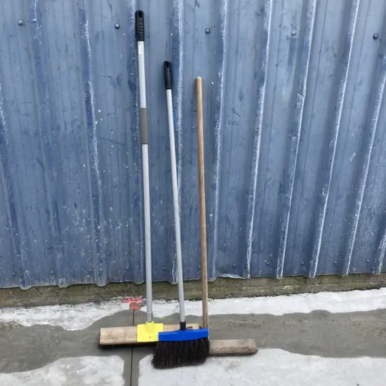 Lot of 3 Brooms