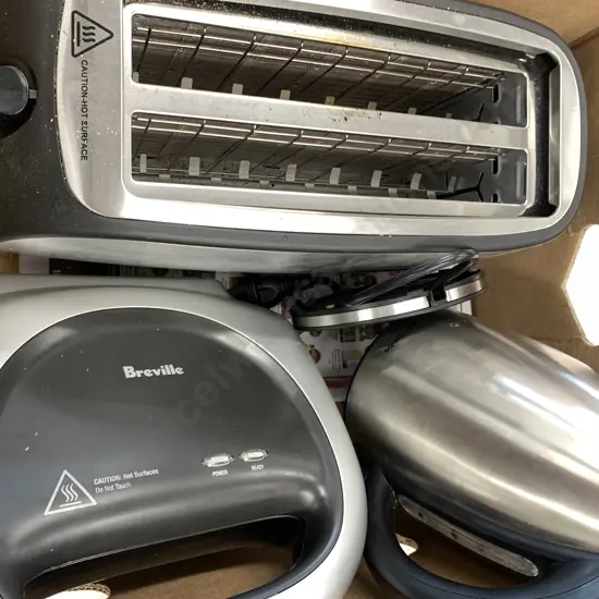 Russell Hobbs Jug, Living & Co Toaster, Breville Toasted Maker