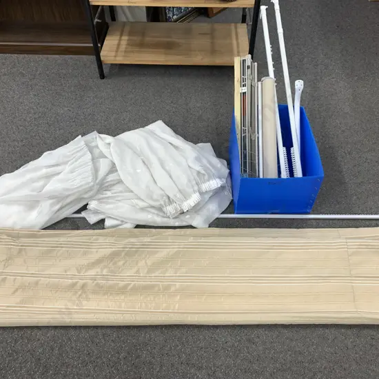 Box Lot Net Curtains, Roller & Venetian Blinds, Camel Colour Roman Blind H145 W195cm