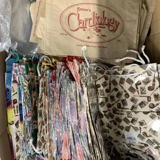 Box Of Assorted Gift Bags, Paper Bags Etc