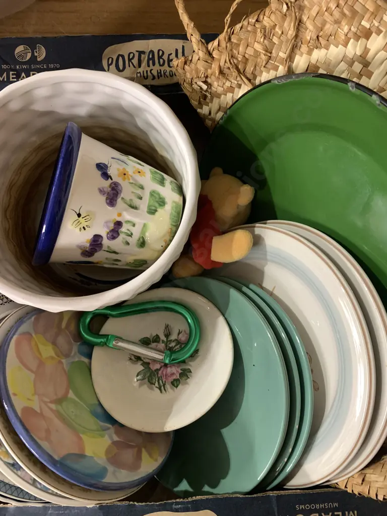 Assorted China Items Including Crown Lynn, Planter Pots Soft Toy Etc Image 1++