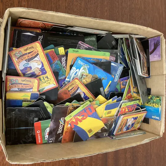Box Lot Assorted Telecom Phonecards